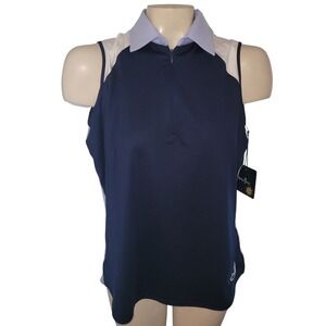 BelynKey Kali Sleeveless Polo Shirt Ink Chalk Ice M gold tennis outdoor spf 50